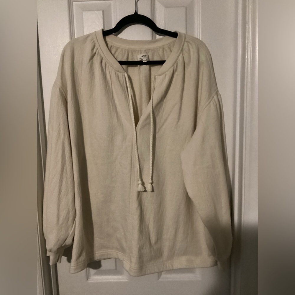 Aerie Cream Tunic Top size M